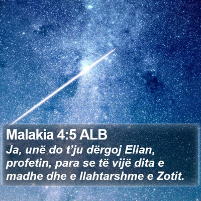 Malakia 4:5 ALB Bible Verse Image