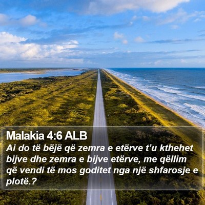 Malakia 4:6 ALB Bible Verse Image