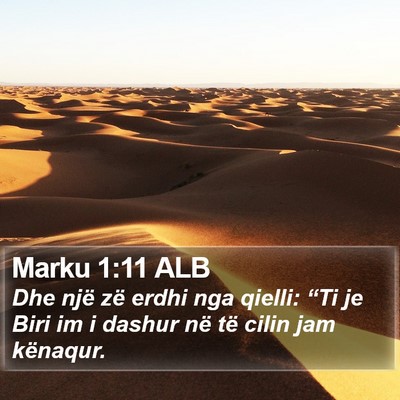 Marku 1:11 ALB Bible Verse Image