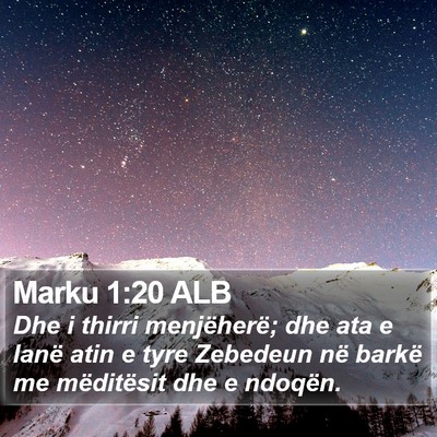 Marku 1:20 ALB Bible Verse Image