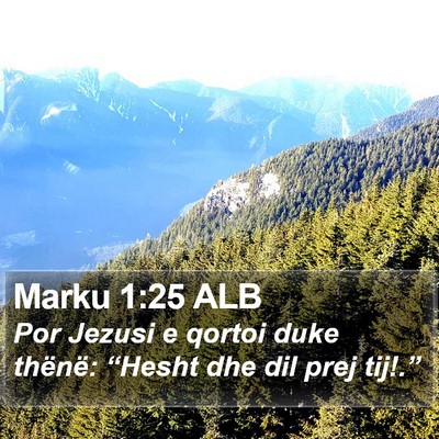 Marku 1:25 ALB Bible Verse Image