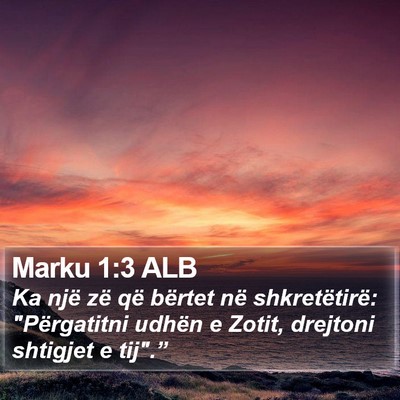 Marku 1:3 ALB Bible Verse Image
