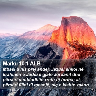 Marku 10:1 ALB Bible Verse Image