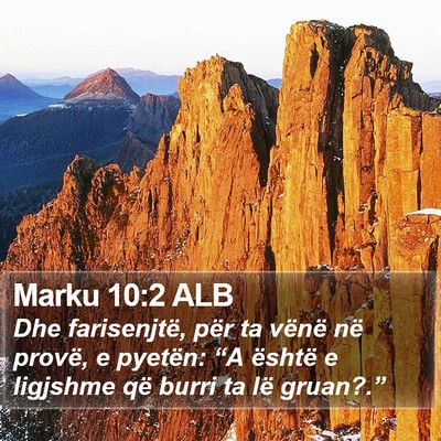 Marku 10:2 ALB Bible Verse Image