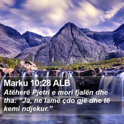 Marku 10:28 ALB Bible Verse Image