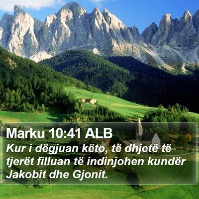 Marku 10:41 ALB Bible Verse Image