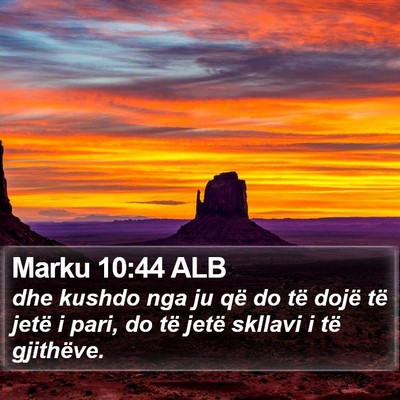 Marku 10:44 ALB Bible Verse Image