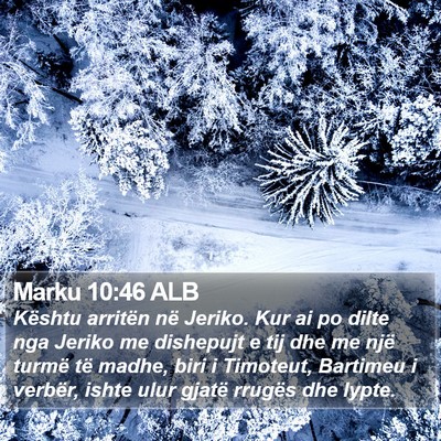 Marku 10:46 ALB Bible Verse Image