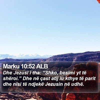 Marku 10:52 ALB Bible Verse Image