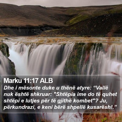 Marku 11:17 ALB Bible Verse Image