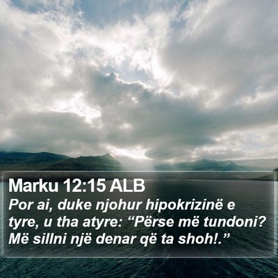 Marku 12:15 ALB Bible Verse Image
