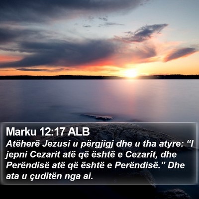 Marku 12:17 ALB Bible Verse Image