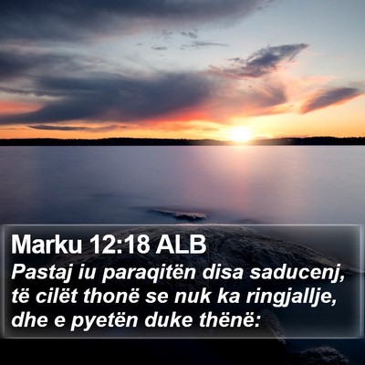 Marku 12:18 ALB Bible Verse Image