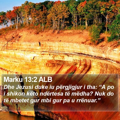 Marku 13:2 ALB Bible Verse Image