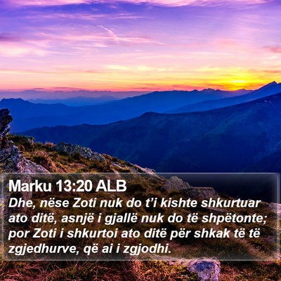 Marku 13:20 ALB Bible Verse Image