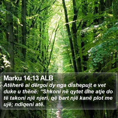 Marku 14:13 ALB Bible Verse Image