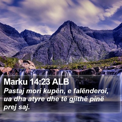 Marku 14:23 ALB Bible Verse Image