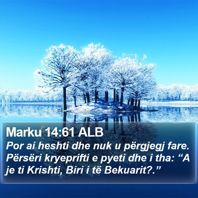Marku 14:61 ALB Bible Verse Image