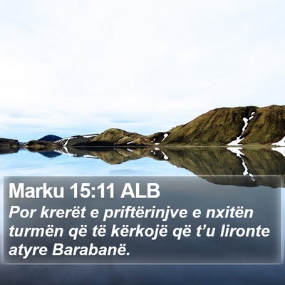 Marku 15:11 ALB Bible Verse Image