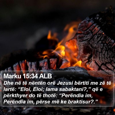 Marku 15:34 ALB Bible Verse Image