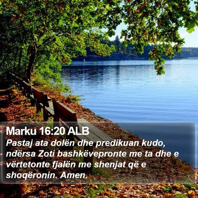 Marku 16:20 ALB Bible Verse Image