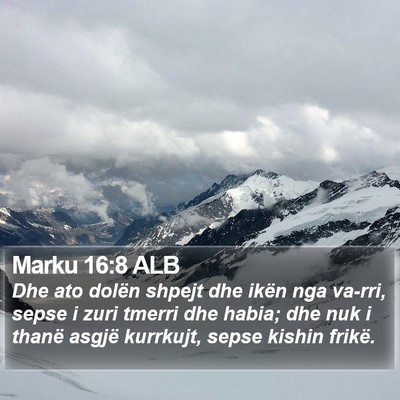 Marku 16:8 ALB Bible Verse Image