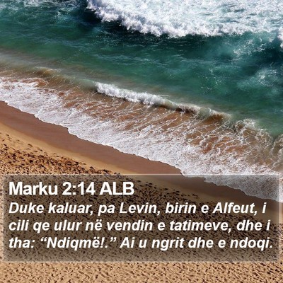 Marku 2:14 ALB Bible Verse Image