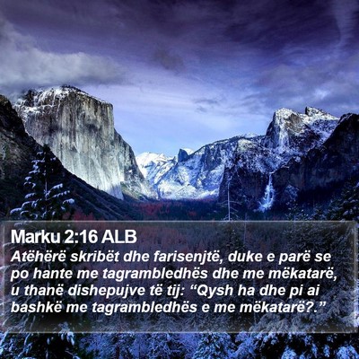 Marku 2:16 ALB Bible Verse Image