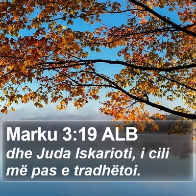 Marku 3:19 ALB Bible Verse Image