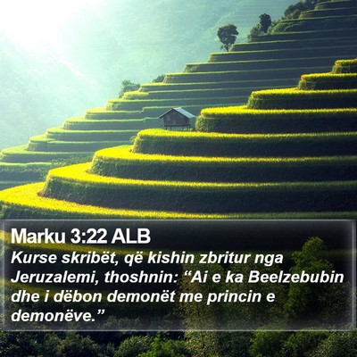 Marku 3:22 ALB Bible Verse Image