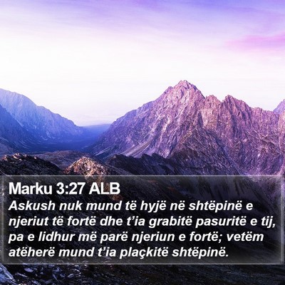 Marku 3:27 ALB Bible Verse Image