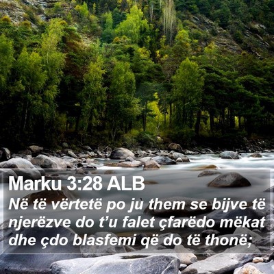 Marku 3:28 ALB Bible Verse Image