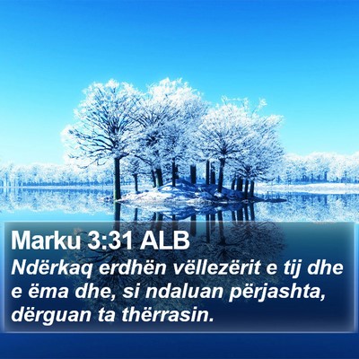 Marku 3:31 ALB Bible Verse Image