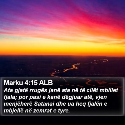 Marku 4:15 ALB Bible Verse Image