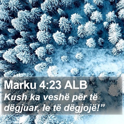 Marku 4:23 ALB Bible Verse Image