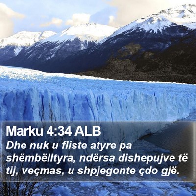 Marku 4:34 ALB Bible Verse Image