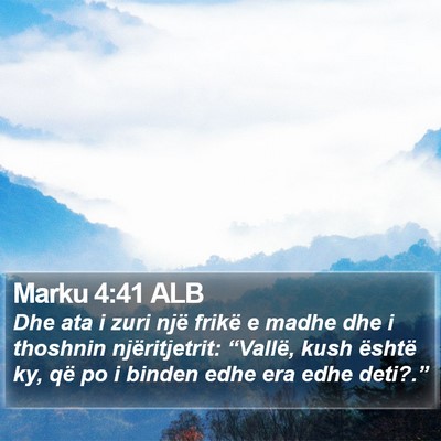 Marku 4:41 ALB Bible Verse Image