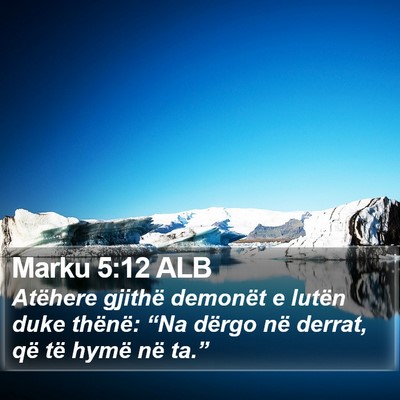 Marku 5:12 ALB Bible Verse Image