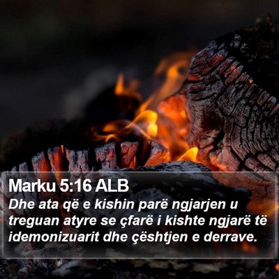 Marku 5:16 ALB Bible Verse Image