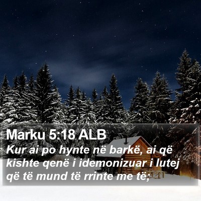 Marku 5:18 ALB Bible Verse Image