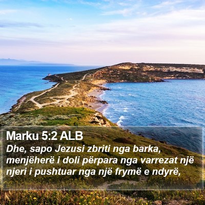Marku 5:2 ALB Bible Verse Image