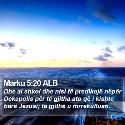 Marku 5:20 ALB Bible Verse Image