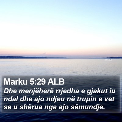 Marku 5:29 ALB Bible Verse Image