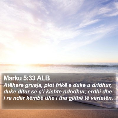 Marku 5:33 ALB Bible Verse Image