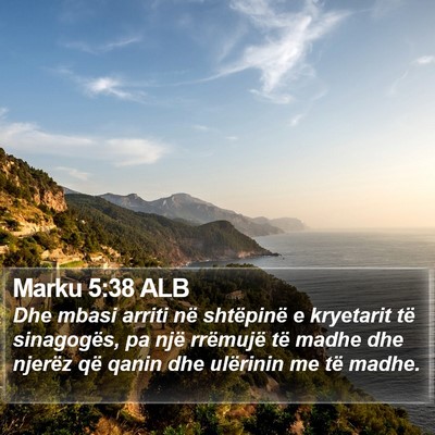 Marku 5:38 ALB Bible Verse Image