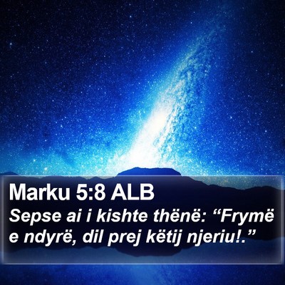 Marku 5:8 ALB Bible Verse Image
