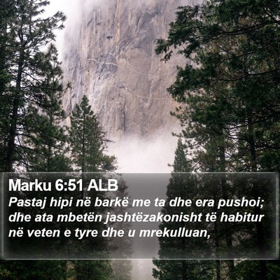 Marku 6:51 ALB Bible Verse Image