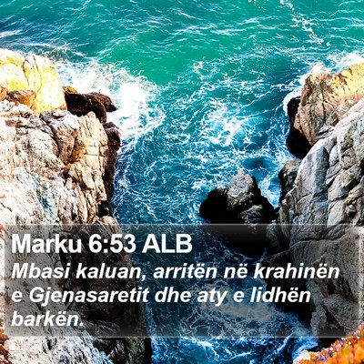Marku 6:53 ALB Bible Verse Image