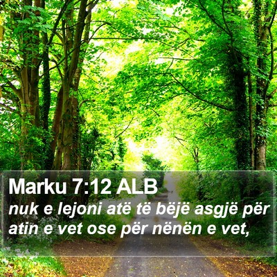 Marku 7:12 ALB Bible Verse Image