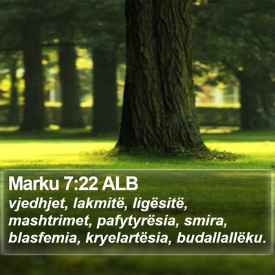 Marku 7:22 ALB Bible Verse Image